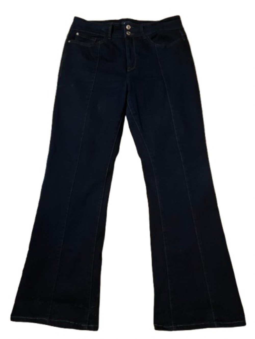 Curve Appeal Women’s Blue Wide Leg Front Seam Jeans Size 31